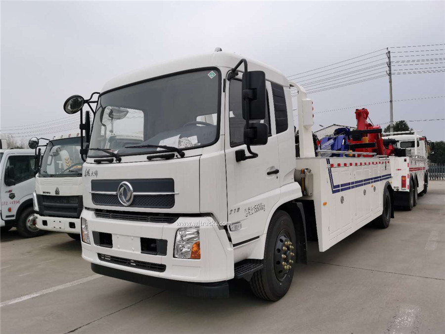 6 wheel Dongfeng kinrun 16t rollback recovery wrecker truck