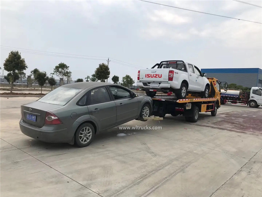 6 wheel JAC 5t flat bed tow truck