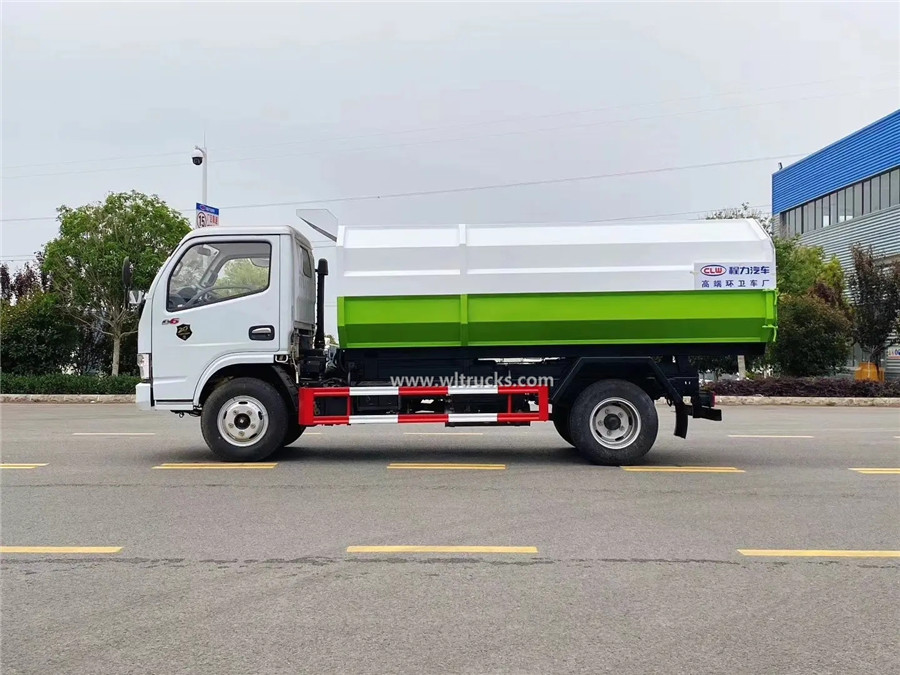 Dongfeng 5 cubic meters bin lifter garbage truck