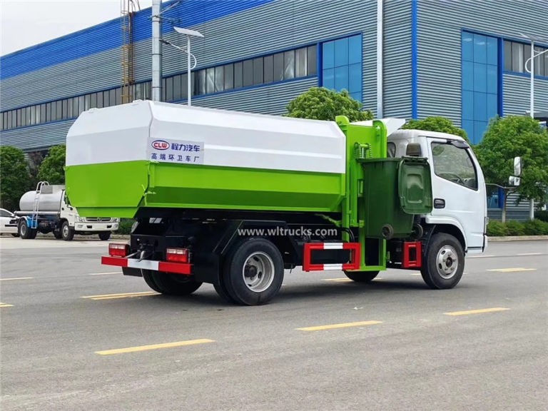 Dongfeng 5m3 side loaders garbage truck