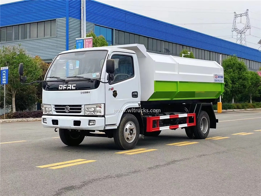 Dongfeng 5cbm hanging bucket garbage truck