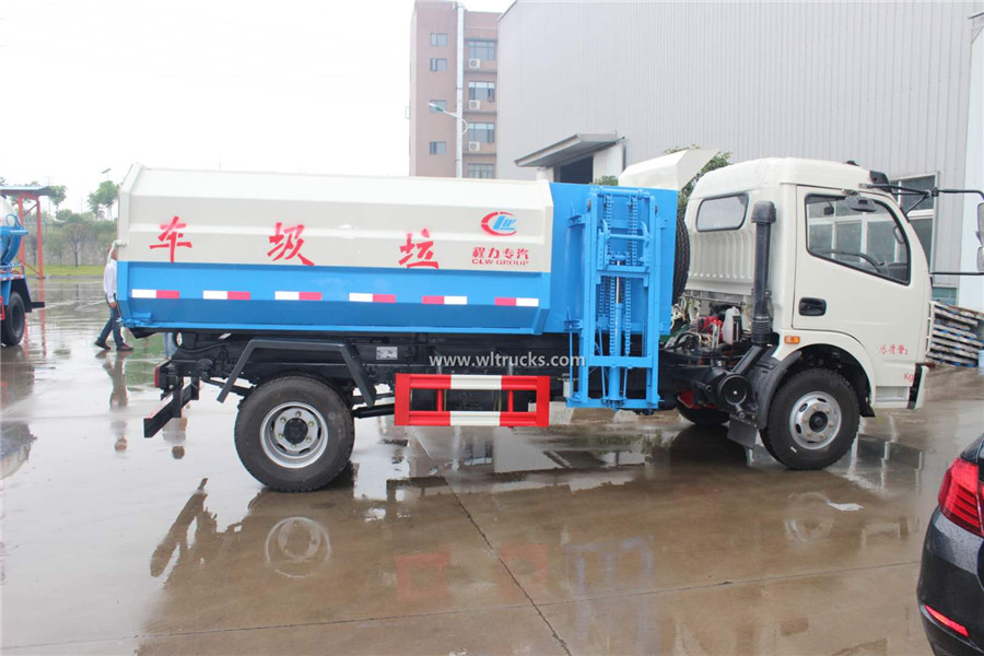 Dongfeng 6-8m3 hanging bucket garbage truck