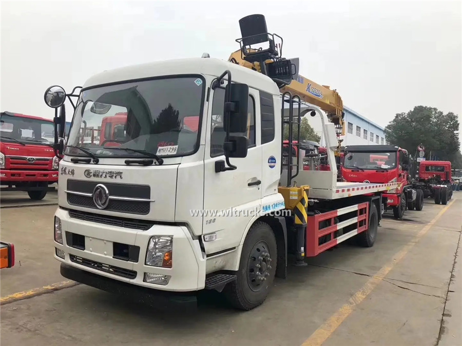 Dongfeng Kinrun 6-8 ton wrecker tow truck with crane