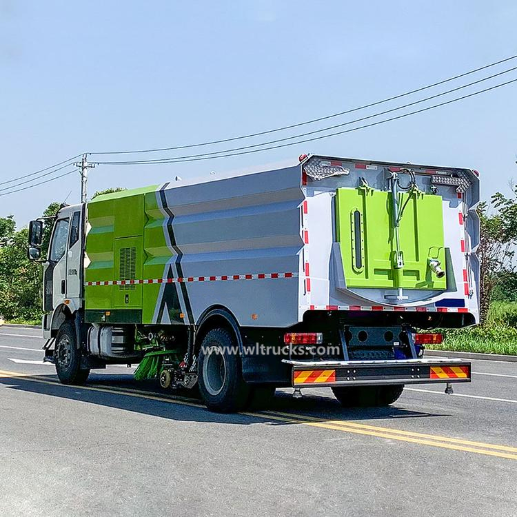 FAW 12m3 vacuum road brush sweeper truck