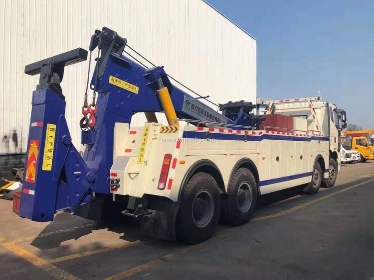 FAW 40 ton sliding rotator recovery wrecker truck