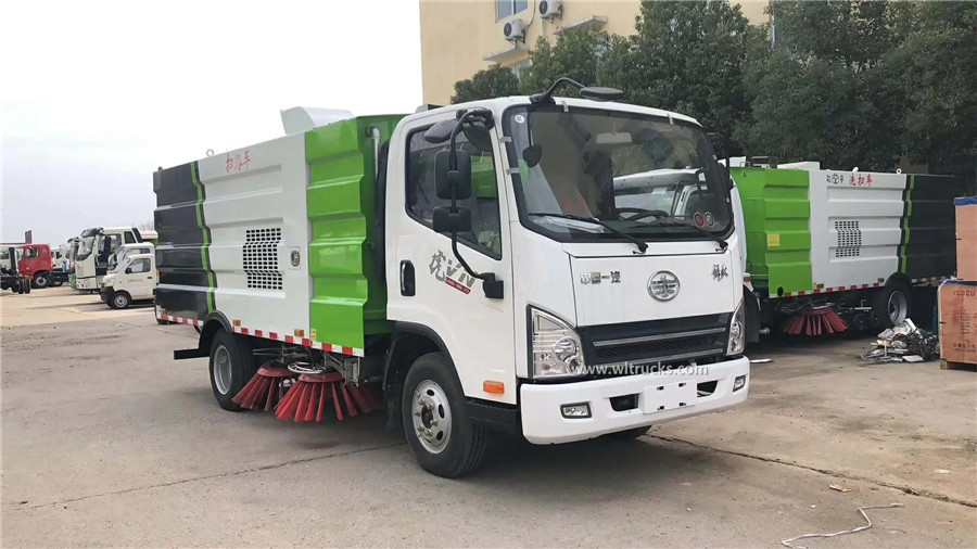 FAW 5m3 mini street sweeper truck