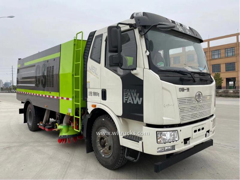 FAW J6 8m3 road sweeper vacuum truck