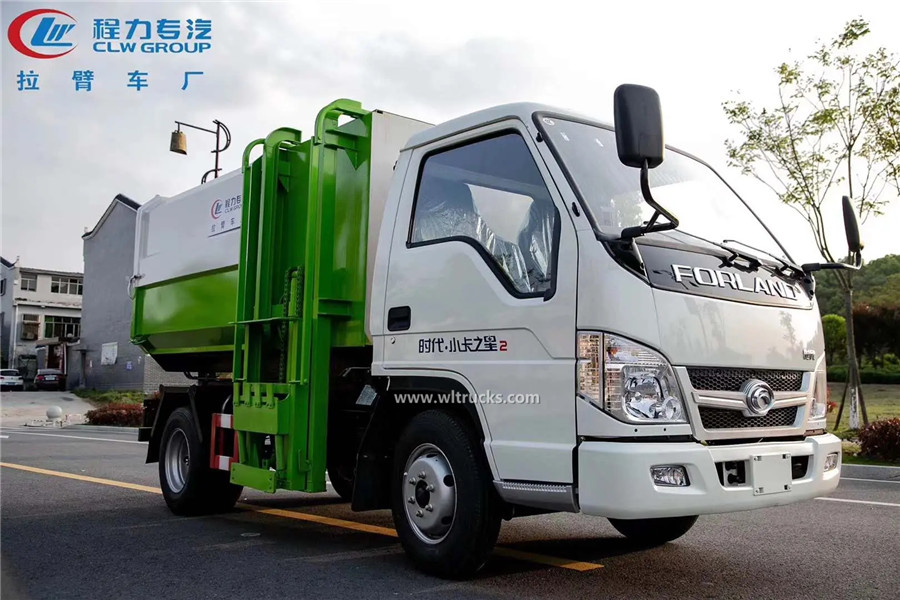 Foton 5cbm hanging bucket garbage truck