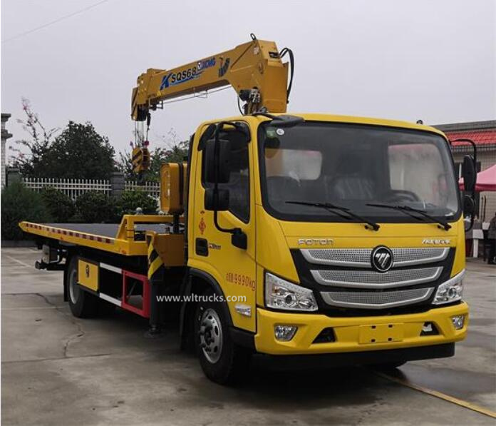 Foton Auman 6 ton hydraulic winch recovery truck with crane
