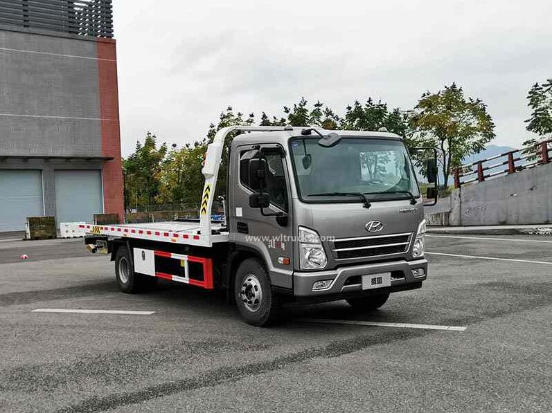 Hyundai 5 ton flat auto wrecker truck
