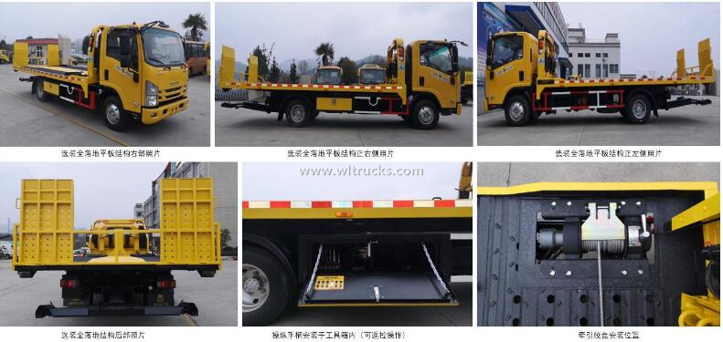 Isuzu KV100 5ton flatbed wrecker tow truck