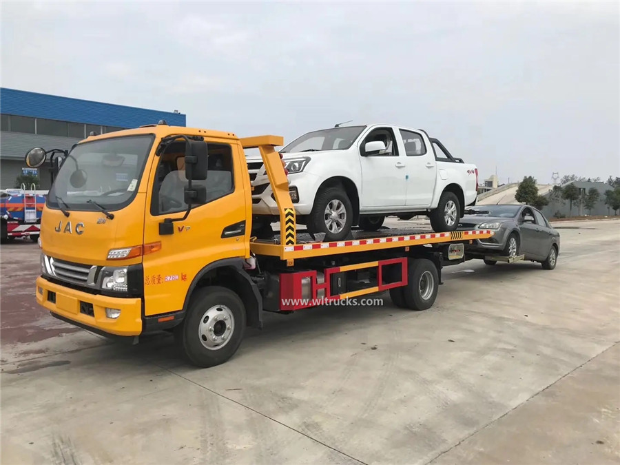 JAC 5 ton flatbed wrecker tow truck