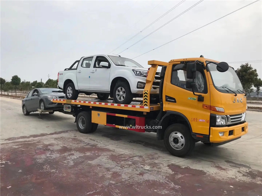 JAC 5 ton flatbed wrecker truck