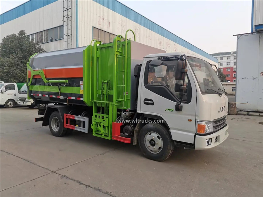 JAC 5cbm self loading garbage truck