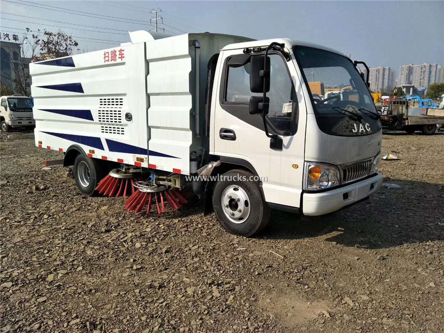 JAC 5m3 asphalt brush sweeper truck