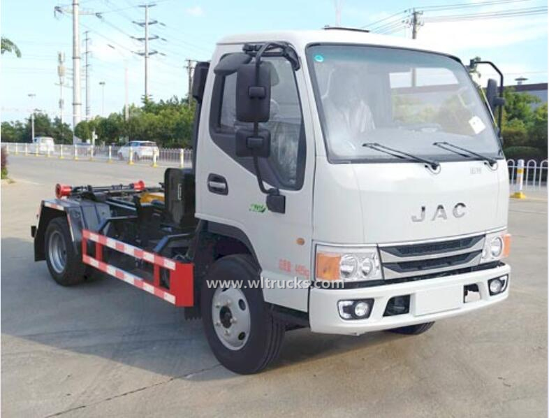 JAC 5m3 hook lift garbage truck