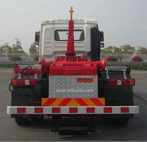 Shacman Delong 15 ton hook arm lifting garbage truck