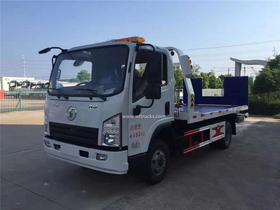 Shacman xuande x9 3ton flatbed tow truck