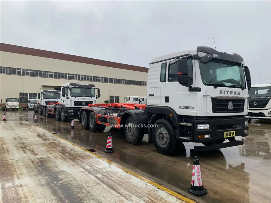 Sinotruk Howo 25000L hydraulic lifter garbage truck