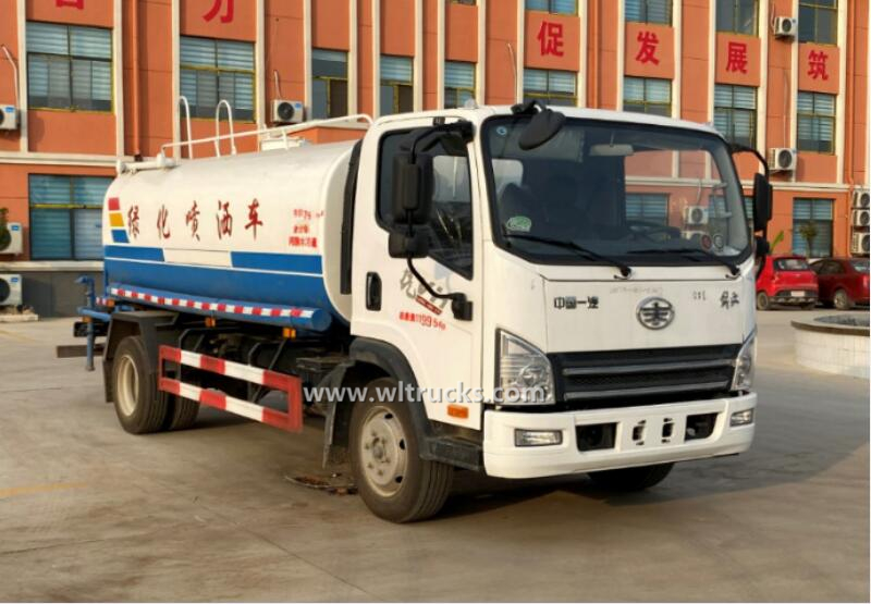 FAW 10 m3 water tank truck