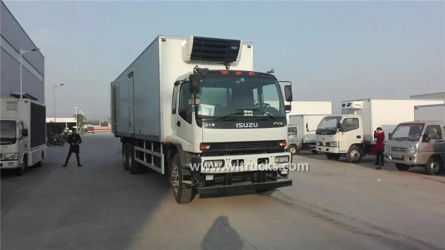 10 tyre ISUZU FVZ 20 tonne refrigerator box truck