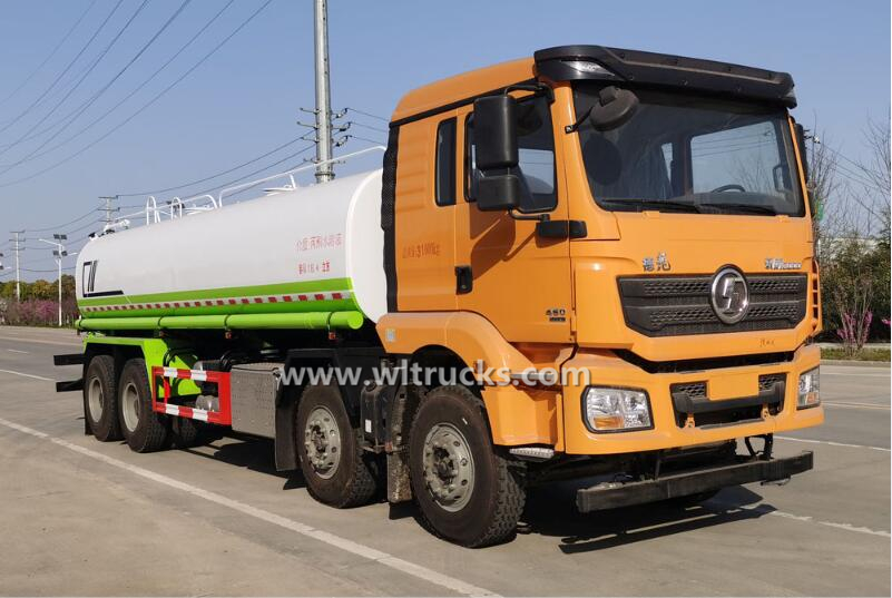 12 tire Shacman M3000 25 ton water bowser truck
