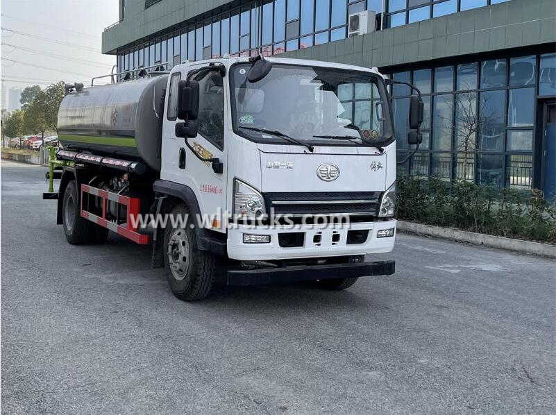 4x2 FAW 10000 liter water tank truck