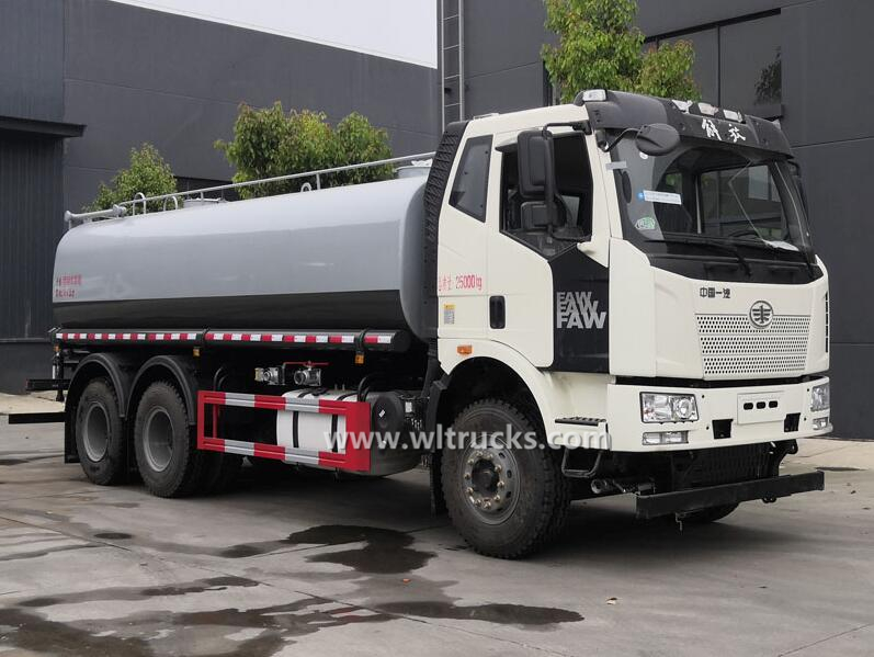 6x4 FAW J6L water tanker 20000 liters