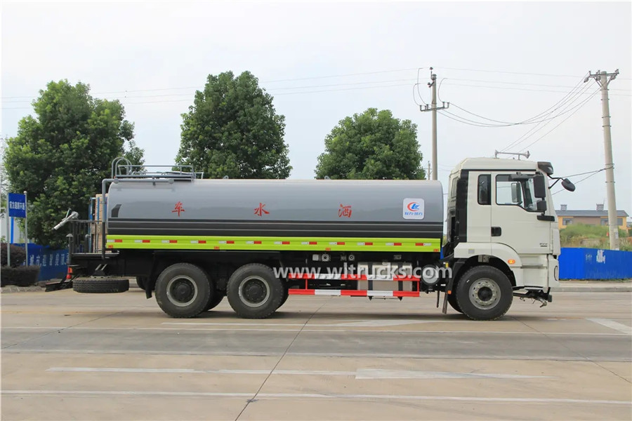 6x4 Shacman Delong M3000 20000liters water bowser tanker