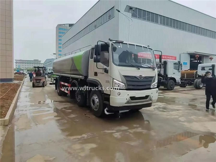 8 wheel Foton Rowor 20000L water tanker truck