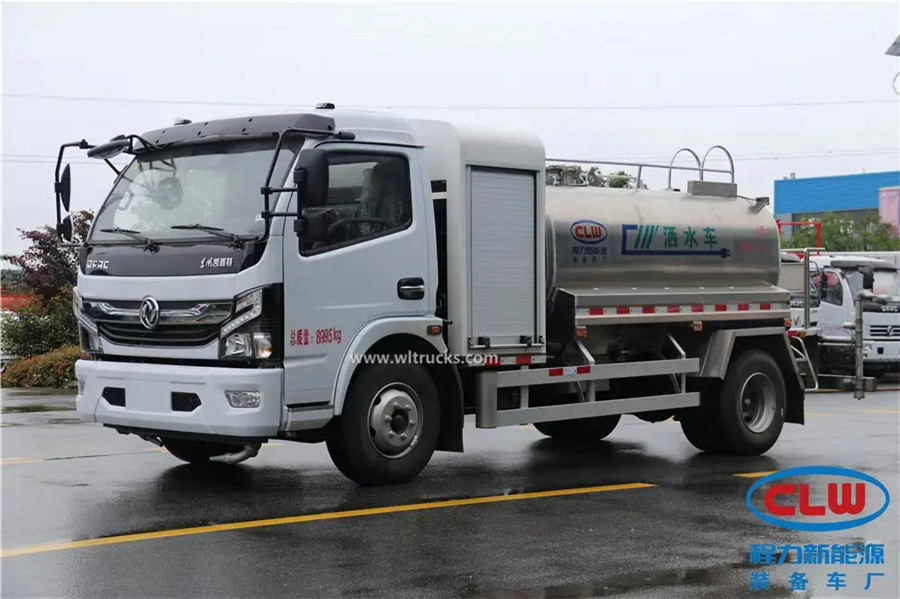 Dongfeng 5 ton electric Aluminum water tanker truck