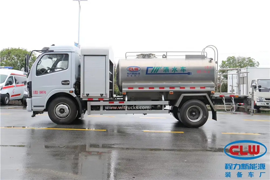 Dongfeng 5cbm electric Aluminum water sprinkler truck