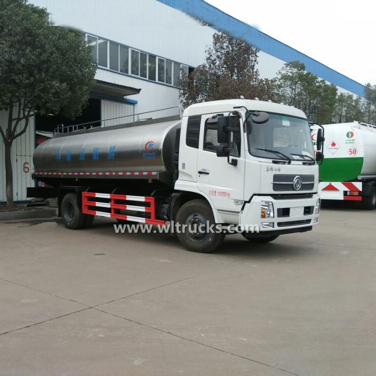 Dongfeng Kinrun 10 to 15m3 stainless steel water tank truck