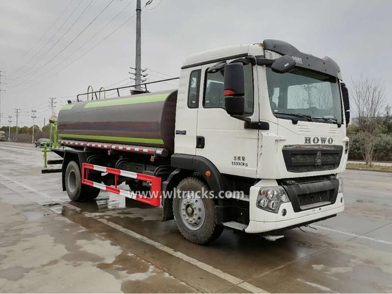 Euro 5 Howo 15000L water tanker truck