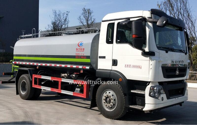 Euro 5 Sinotruk Howo 15m3 water carrier truck