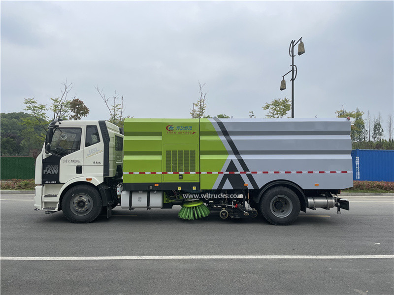 FAW 16 ton cleaning road sweeper truck