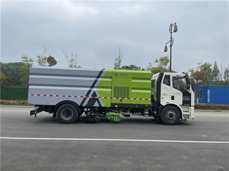 FAW 16m3 road washing sweeping truck