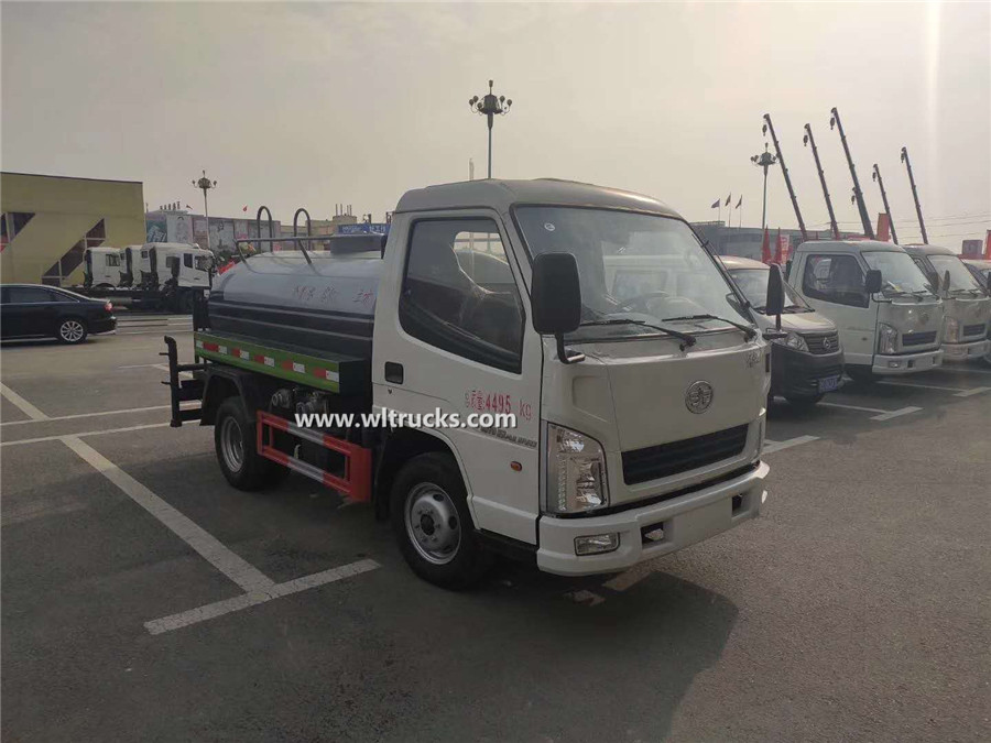 FAW 3m3 water delivery truck