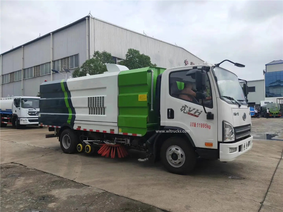 FAW 8cbm street washing and sweeping truck