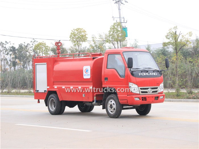 Foton 2000L small fire fighting water truck