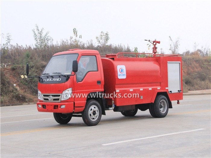 Foton 2000liters mini fire water truck