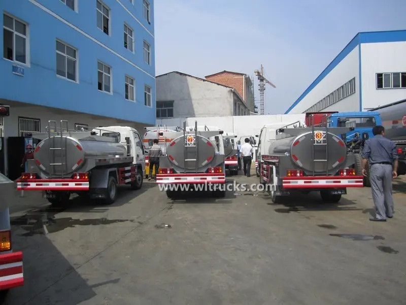 Foton 3m3 stainless steel water tank truck