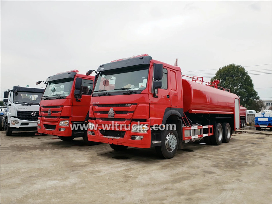 HOWO 4000 gallon water tank fire truck