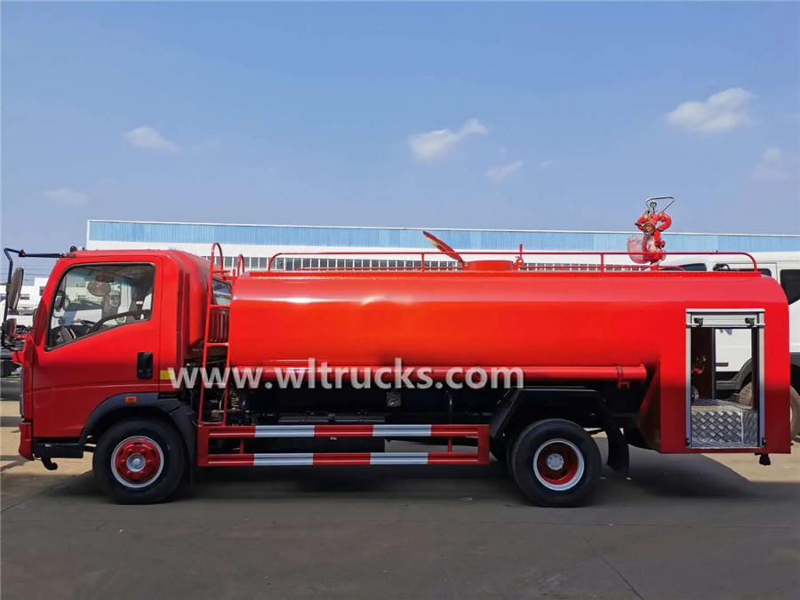 HOWO 6 ton water tank fire truck