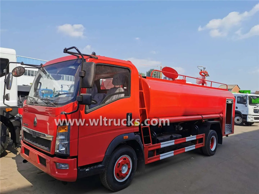 HOWO 6000liters fire fighting water pump truck