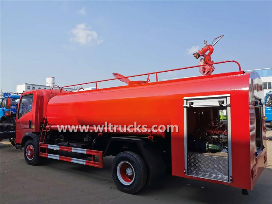 HOWO 6m3 water tanker fire truck