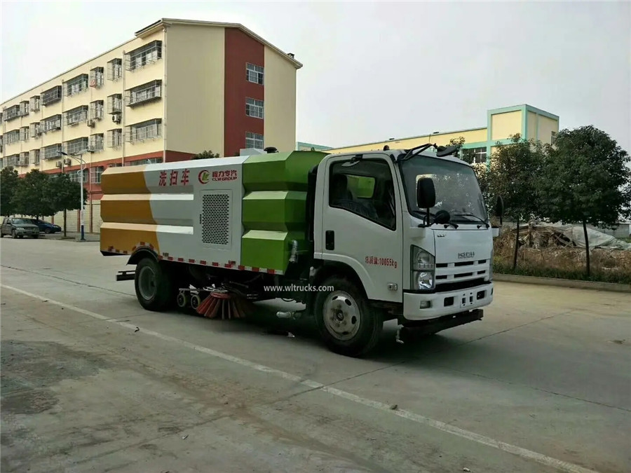 ISUZU ELF 10 ton smart road washing and sweeping truck