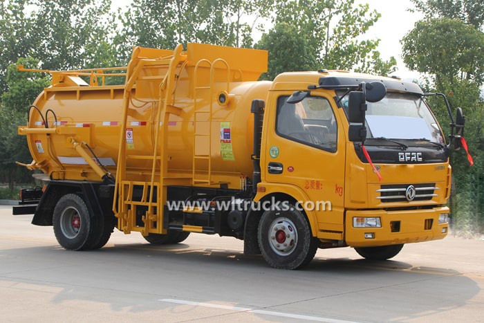 Kitchen garbage truck right front side picture