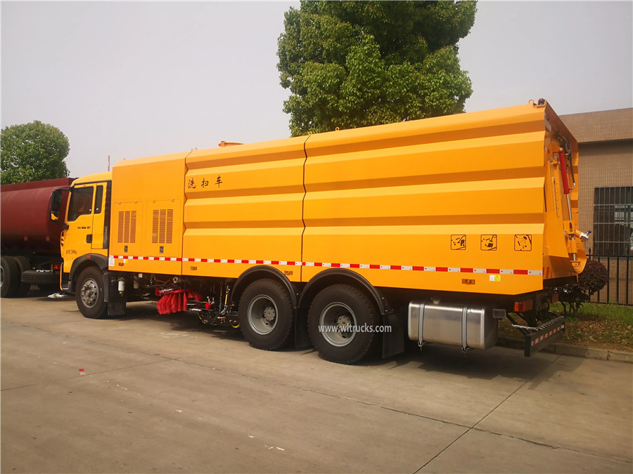 Sinotruk Howo 22m3 street washing sweeping truck