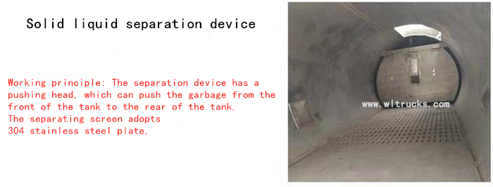 Solid-liquid separation device for kitchen garbage truck